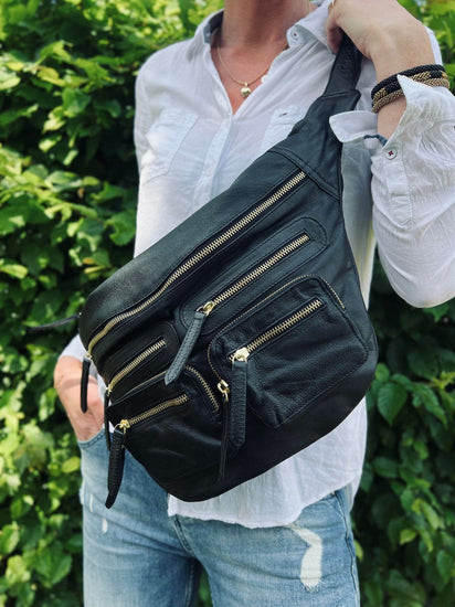 Bumbag XL Raw - Black / gold - VIAMAJA.DK