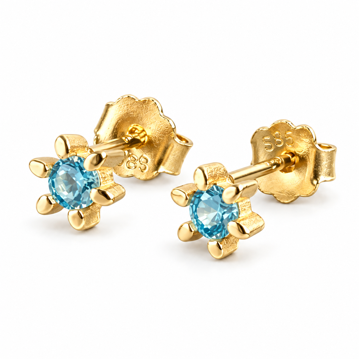 Øredobber GIA – Blue 18K forgylt