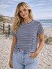 T-skjorte Navy strib
