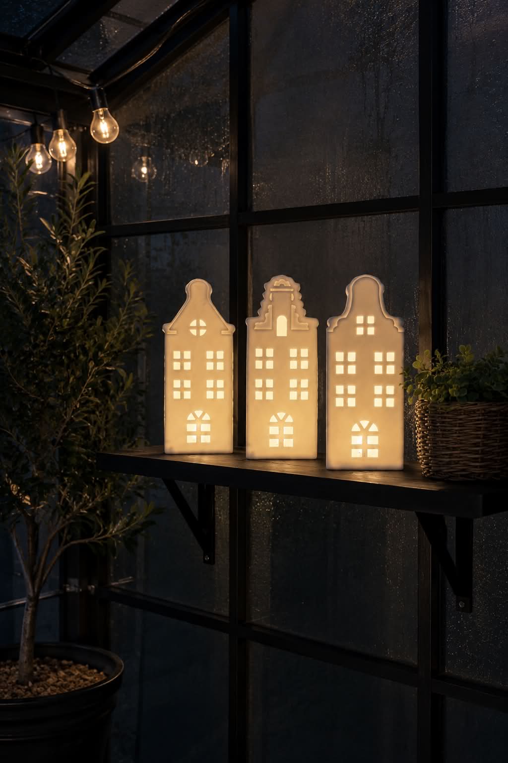 Lyshus med LED  - WHITE MIX