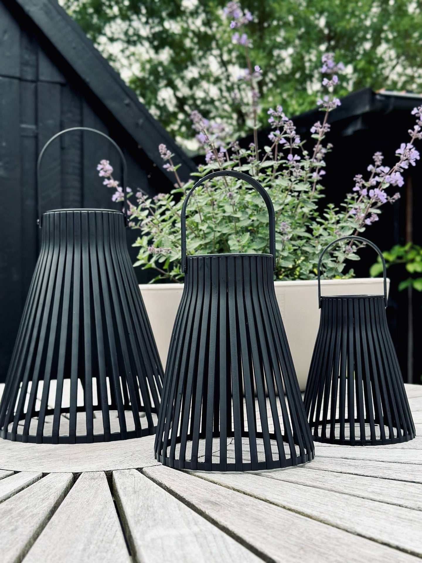 Lanterne med solceller - GARDEN BLACK 14cm