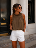 Bluse top Lucina - Brown