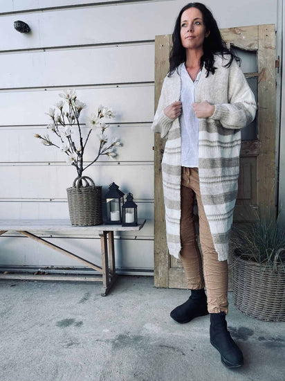 Cardigan Alma Beige - VIAMAJA.DK