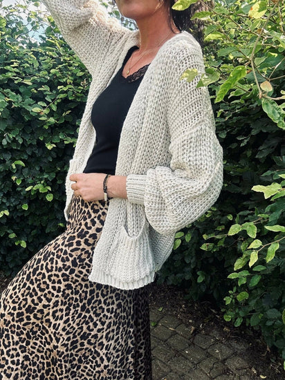 Cardigan Emma Lys beige - VIAMAJA.DK