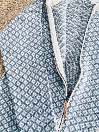 Cardigan i merinould – Iris blue XL - VIAMAJA.DK