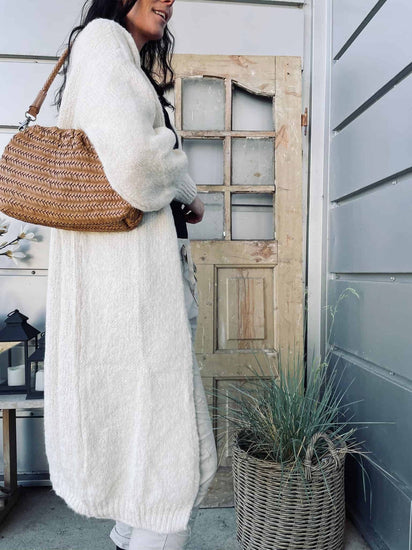 Cardigan Lilly off white – One Size - VIAMAJA.DK