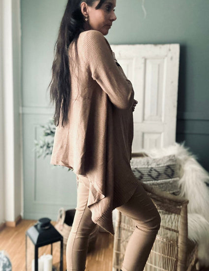 Cardigan Long style – Camel - VIAMAJA.DK
