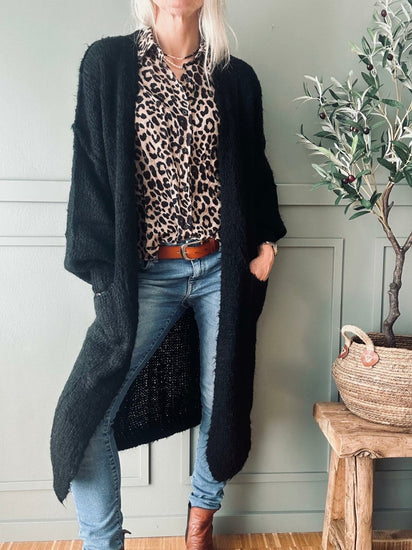 Cardigan Megan black - VIAMAJA.DK