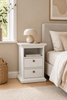 Nattbord Paris White – 2 skuffer