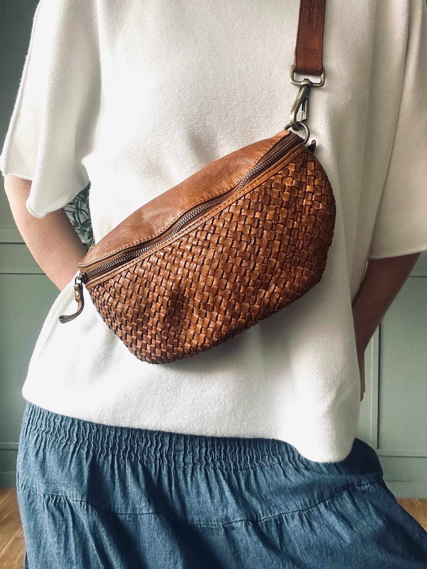 Belteveske Miriam Cognac