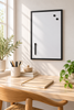 Magnetisk whiteboard, svart ramme, 40 x 60 cm.