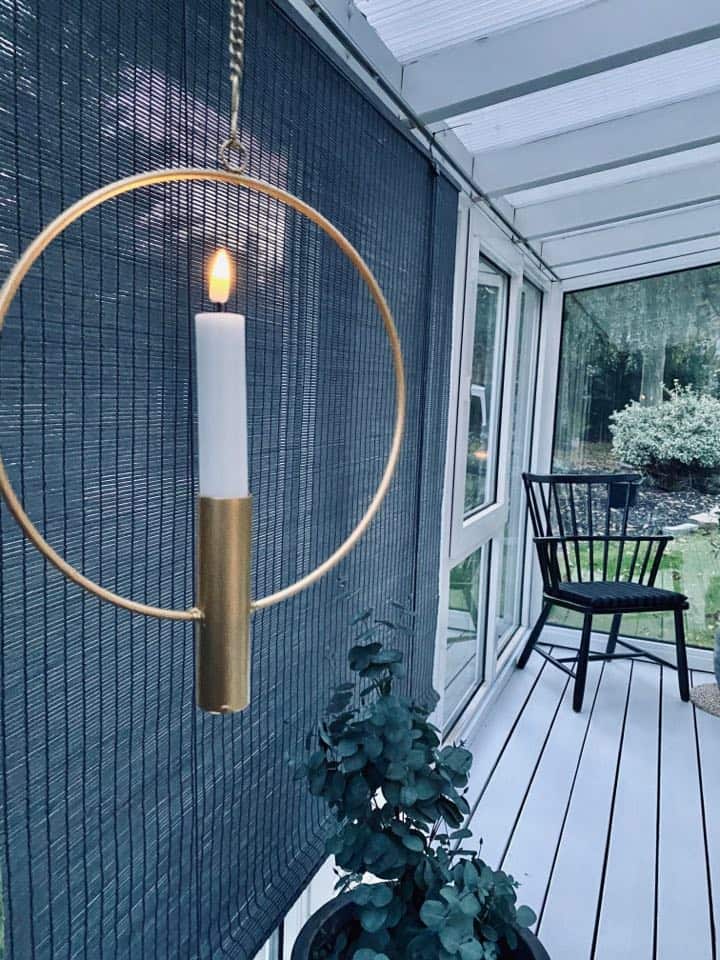 Cirkel ophæng / Lysestage eller vase – Guld – Ø20 - VIAMAJA.DK