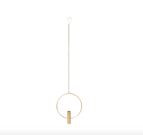 Cirkel ophæng / Lysestage eller vase – Guld – Ø20 - VIAMAJA.DK