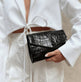 Clutch Croco Black leather - VIAMAJA.DK