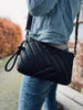 Clutch / Crossover STRIPE i mykt lammeskinn