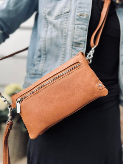Clutch - FLORA Cognac - VIAMAJA.DK