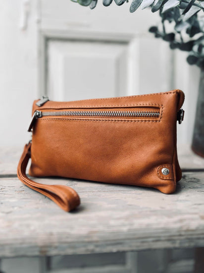 Clutch - FLORA Cognac - VIAMAJA.DK