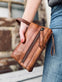 Clutch LAURA - Walnut - VIAMAJA.DK