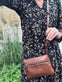 Clutch leather - Dark cognac - VIAMAJA.DK