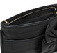 Clutch med sløjfe – Black leather - VIAMAJA.DK