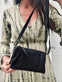 Clutch SALLY Black - Lang taskerem medfølger - VIAMAJA.DK