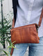 Clutch SALLY Walnut - Lang taskerem medfølger - VIAMAJA.DK