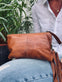 Clutch SALLY Walnut - Lang taskerem medfølger - VIAMAJA.DK