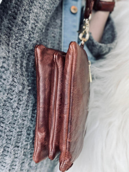 Clutch / skindtaske Vera Brandy - VIAMAJA.DK