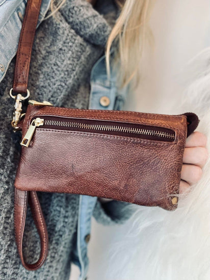 Clutch / skindtaske Vera Brandy - VIAMAJA.DK