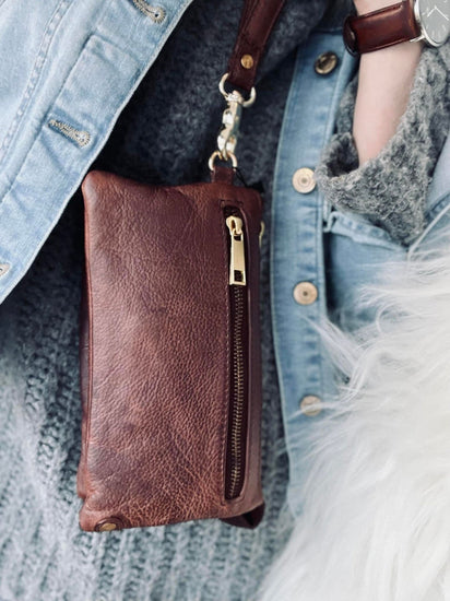 Clutch / skindtaske Vera Brandy - VIAMAJA.DK