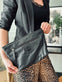 Clutch SOFT LEATHER – Black - VIAMAJA.DK