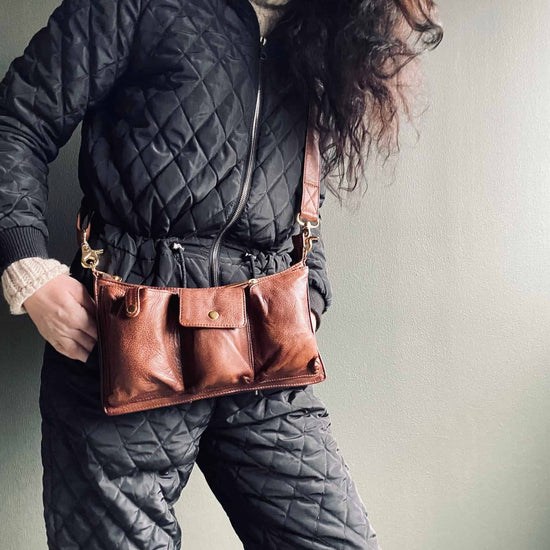 Clutch / taske - cool twist – Brandy skind i høj kvalitet - VIAMAJA.DK