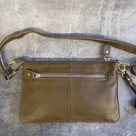 Clutch / taske OFELIA Khaki - VIAMAJA.DK