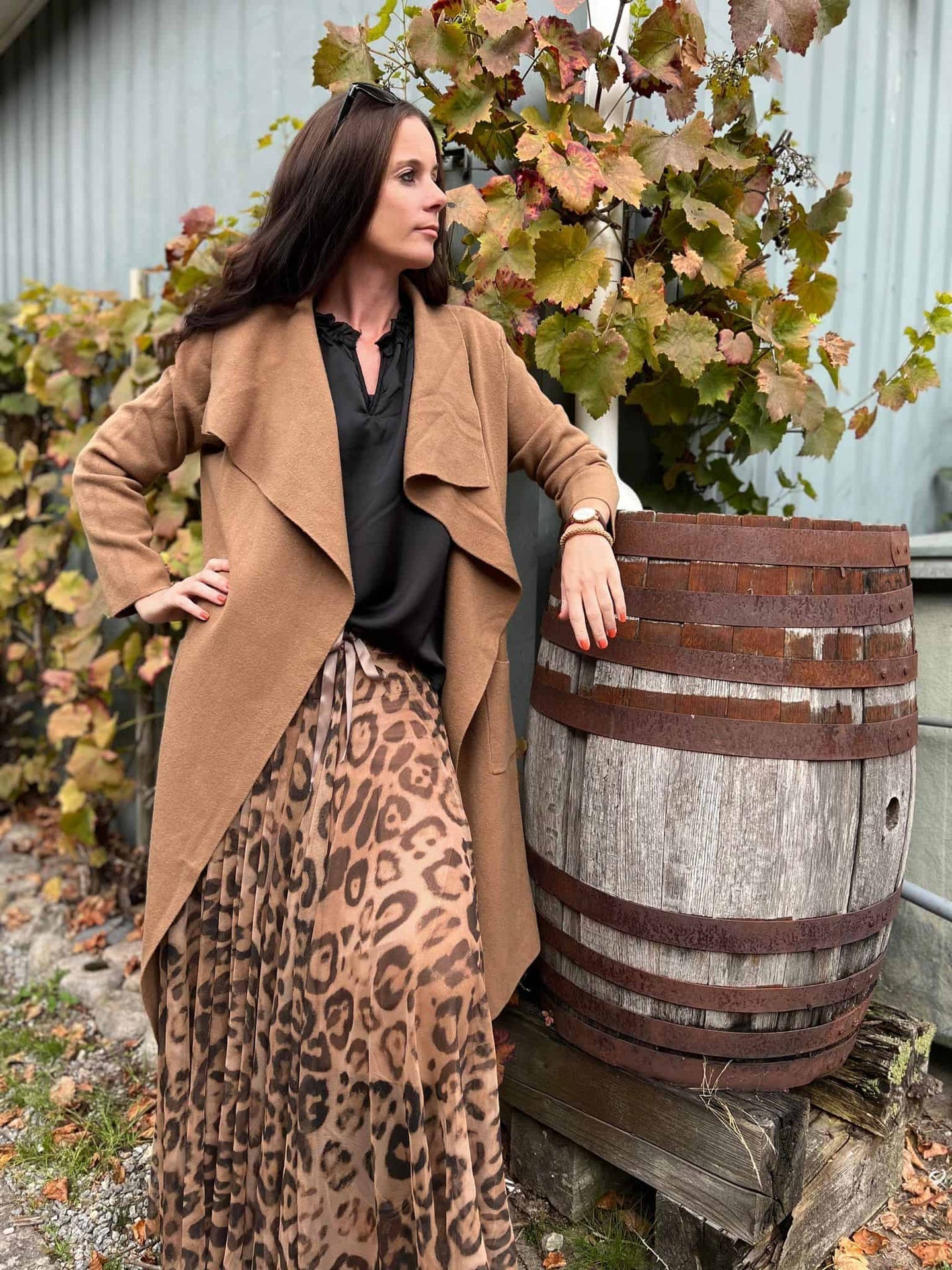 Coat / Cardigan - Camel - VIAMAJA.DK