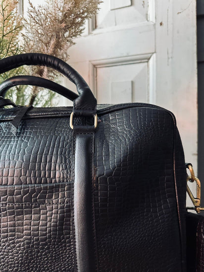 Computertake Croco Black leather - VIAMAJA.DK