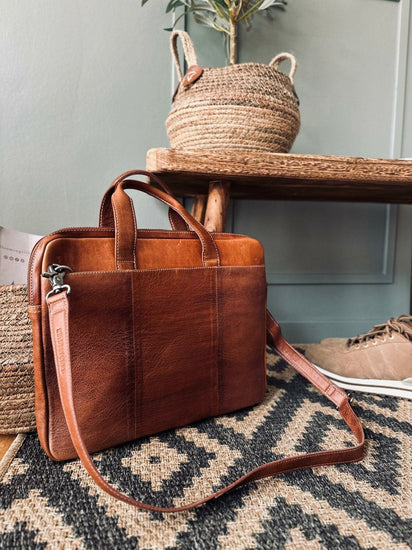 Computertaske SLIM Walnut - VIAMAJA.DK