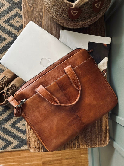 Computertaske SLIM Walnut - VIAMAJA.DK