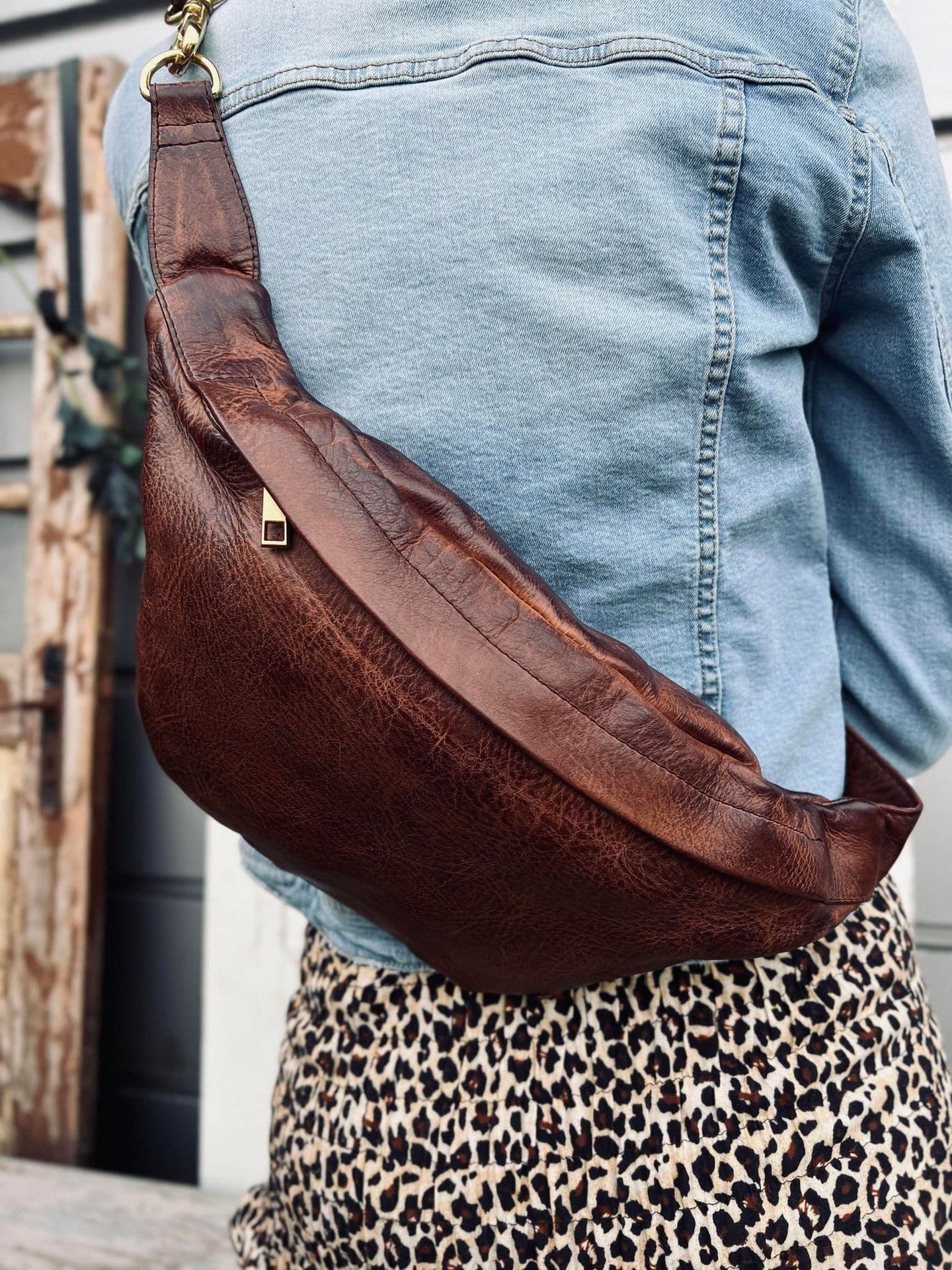 Cool Buffy Bumbag i smørblødt læder - Brandy - VIAMAJA.DK