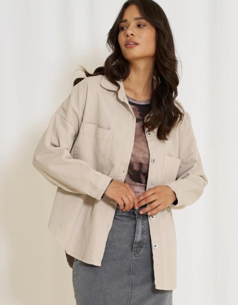 Cool denim jakke – Oversize - VIAMAJA.DK