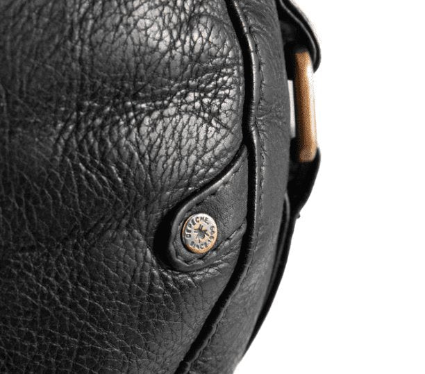 Cool læder skuldertaske i vintage look - Black - VIAMAJA.DK