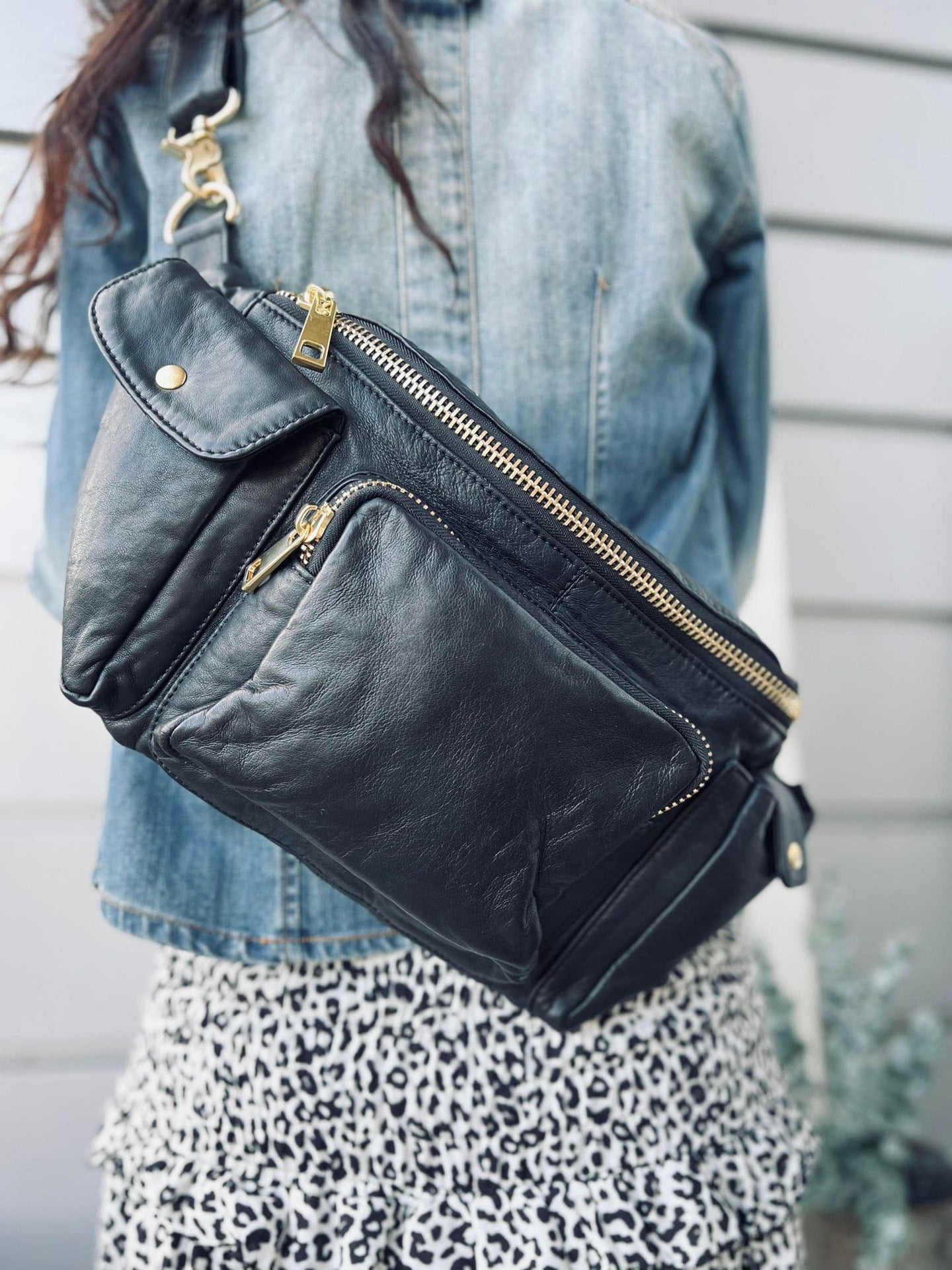 Cool XL bumbag - Black / GOLD - VIAMAJA.DK