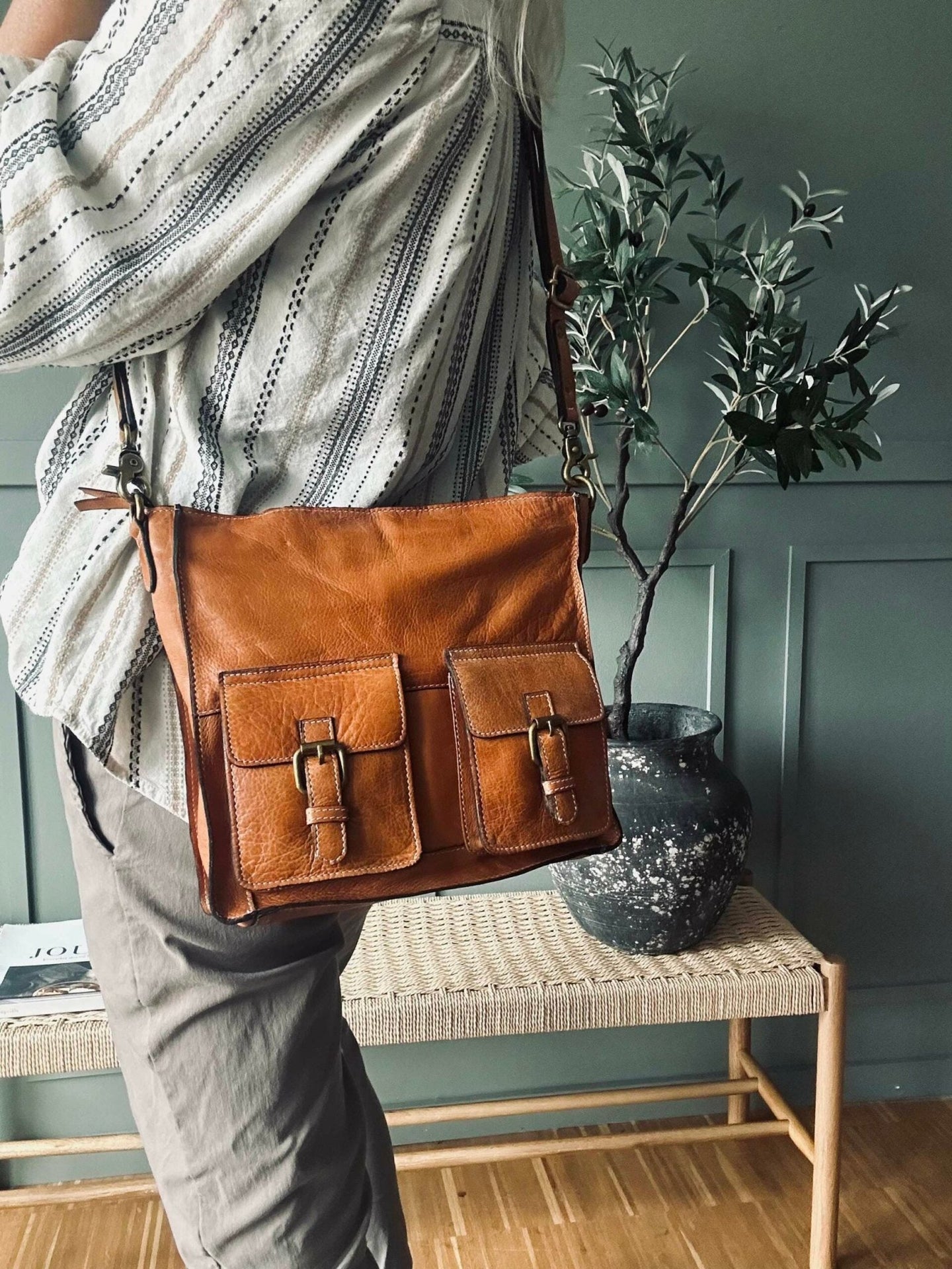 Crossbody Alma Cognac - VIAMAJA.DK