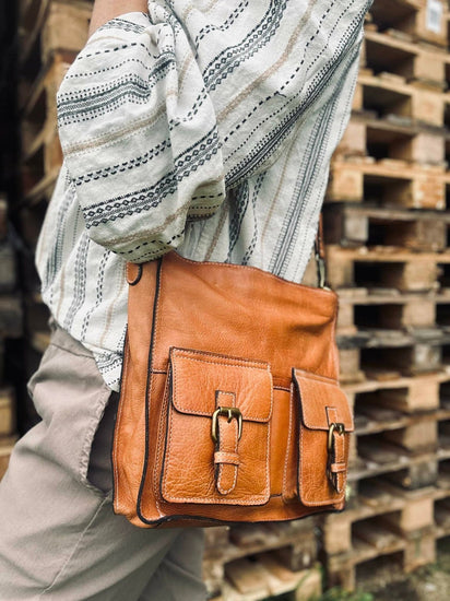 Crossbody Alma Cognac - VIAMAJA.DK
