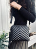 Crossbody clutch ALICE - Black Quilt