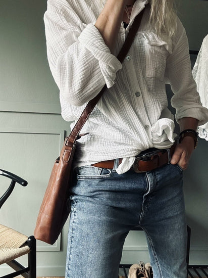 Crossbody Dina dark cognac - VIAMAJA.DK