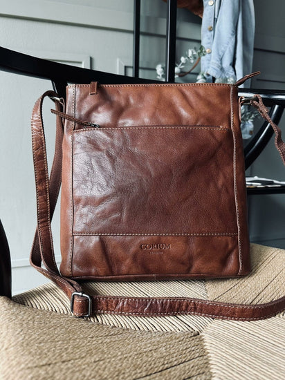 Crossbody Dina dark cognac - VIAMAJA.DK