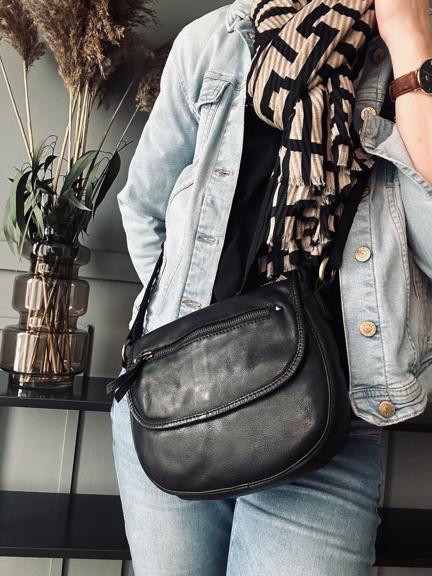 Crossbody Emily Raw Boheme – Black - VIAMAJA.DK