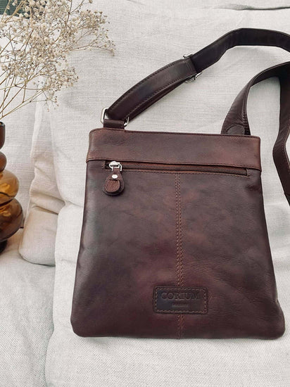 Crossbody GRY – Brun ultra blødt kalveskind - VIAMAJA.DK