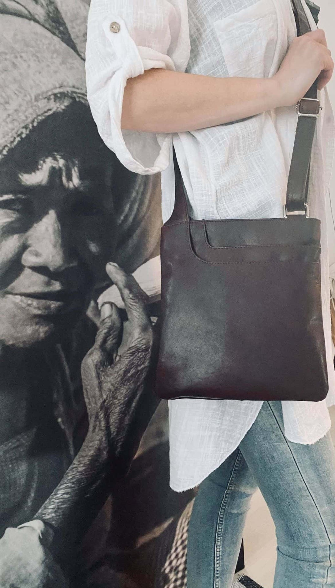Crossbody GRY – Brun ultra blødt kalveskind - VIAMAJA.DK