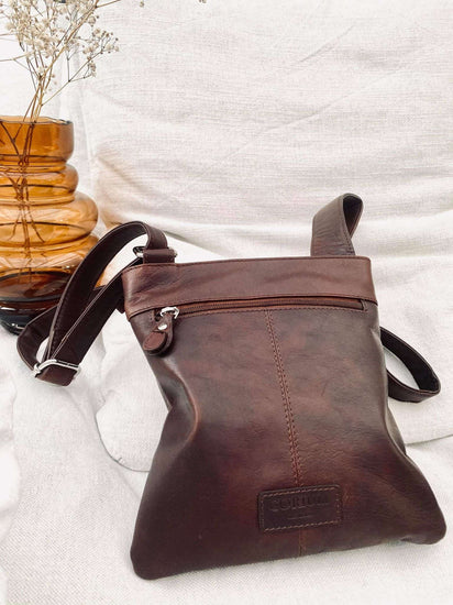 Crossbody GRY – Brun ultra blødt kalveskind - VIAMAJA.DK